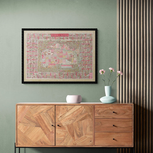 1890 New Map of Kyoto's Famous Places