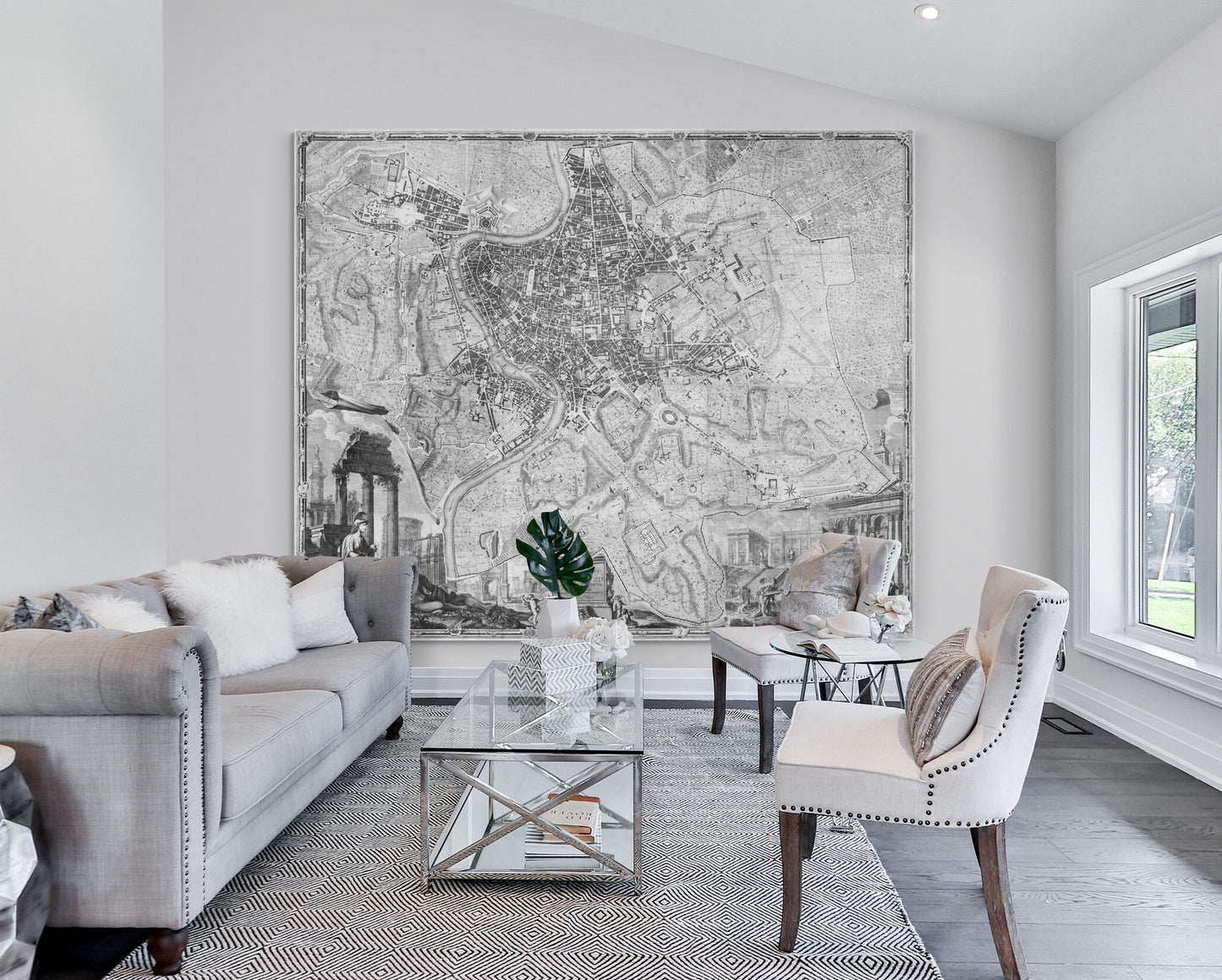 1748 Nolli¡¯s Pianta Grande di Roma | Fabric Adhesive Wall Mural