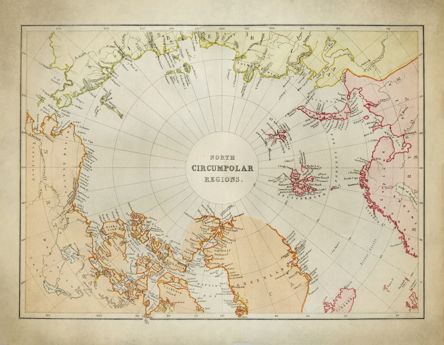 North Circumpolar Regions Map