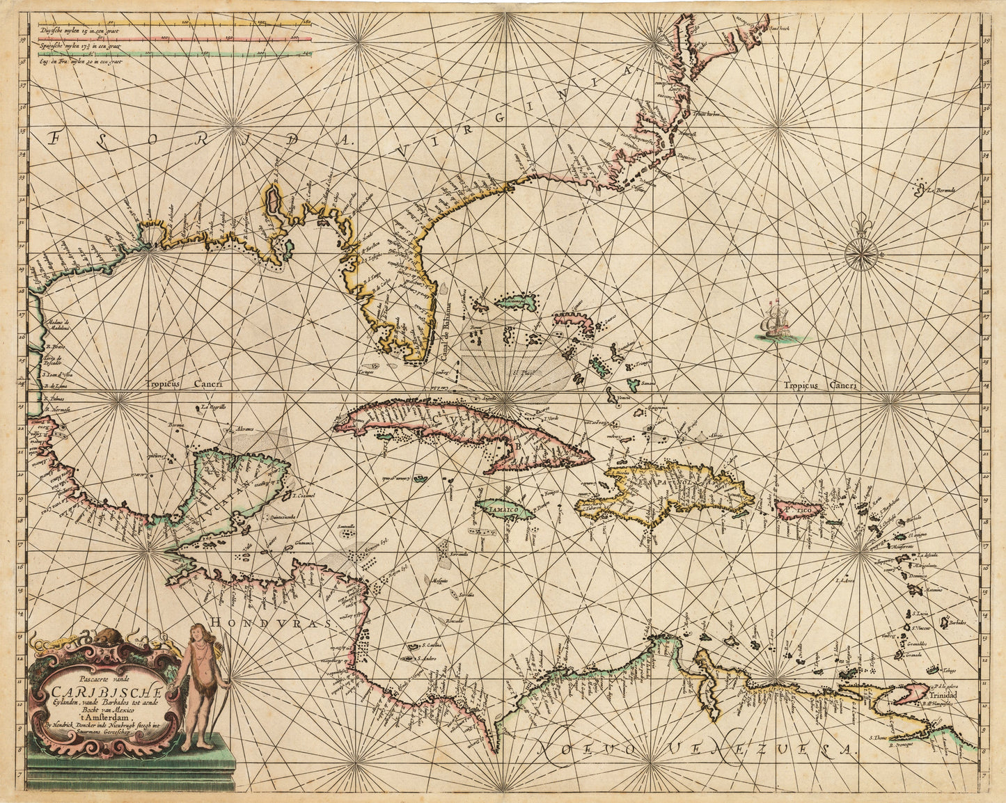 1659 Pascaerte vande Caribische Eylanden...