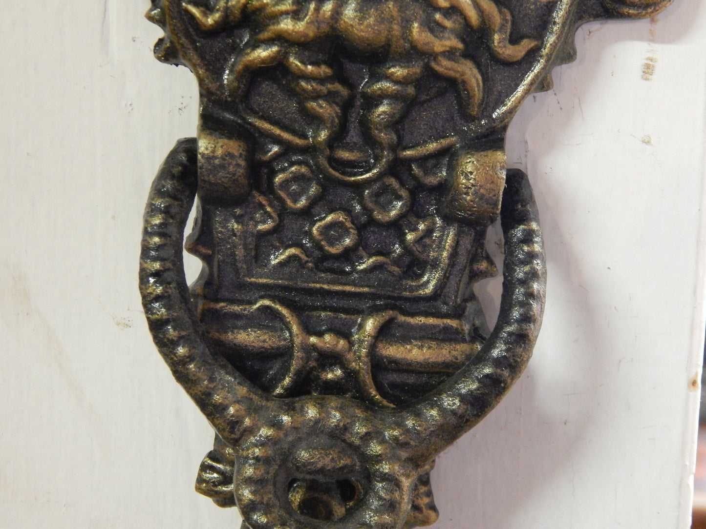 Door Knocker - Cast Iron Neptune Poseidon Man God