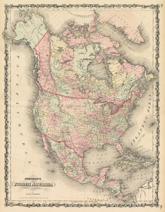 1861 Johnson's North America