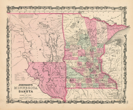 1862 Johnson's Minnesota and Dakota