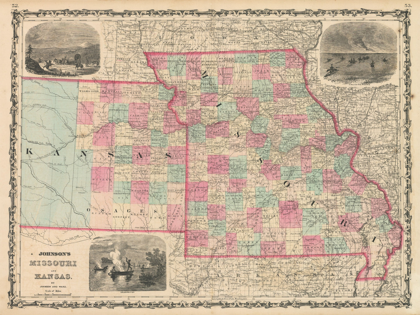 1862 Johnson's Missouri and Kansas