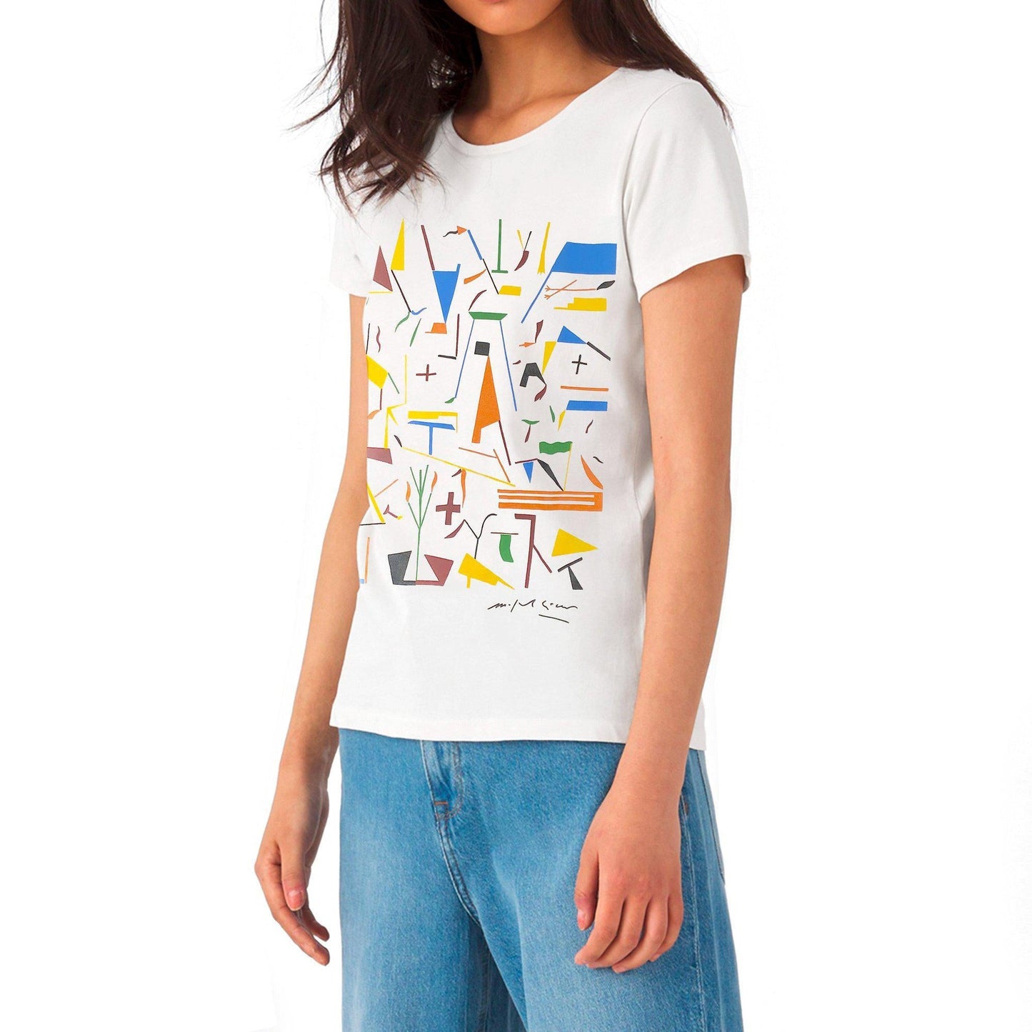 T-Shirt Donna Ispirata all'Arte di Paladino ¨C Stile Unico e Contemporaneo