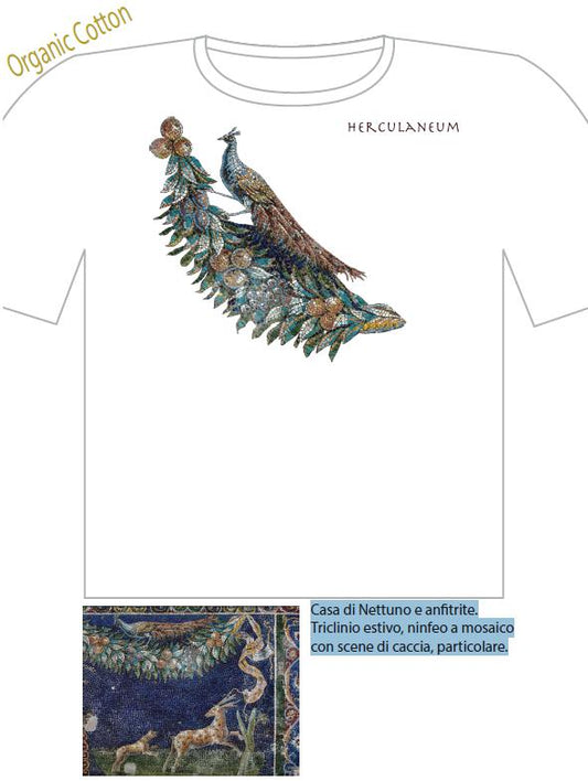 T-shirt Uomo Pavone Herculaneum ¨C Eleganza e Simbolo di Eternit¨¤