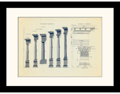 Orders of Architecture and Architectural Mouldings Print