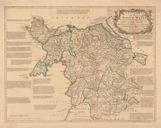 North Wales Map dated 1750