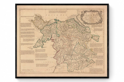 North Wales Map dated 1750