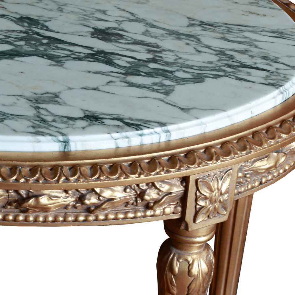 Oval French Gold Gesso Center Table