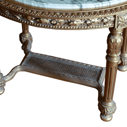 Oval French Gold Gesso Center Table