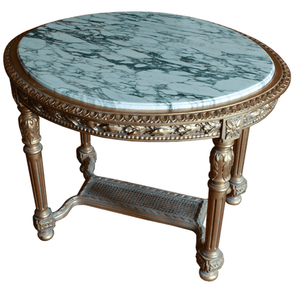 Oval French Gold Gesso Center Table