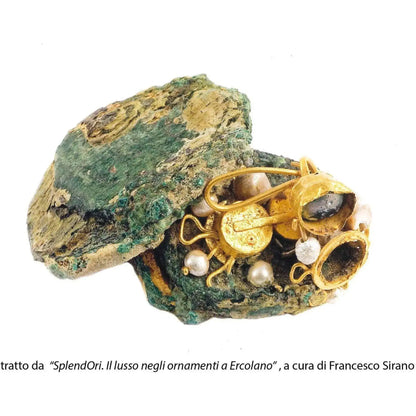 Orecchini a crescente di Pompei con Gemma